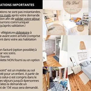 Chez Bisset_2chambres 4personnes Hébergement de vacances Lezoux